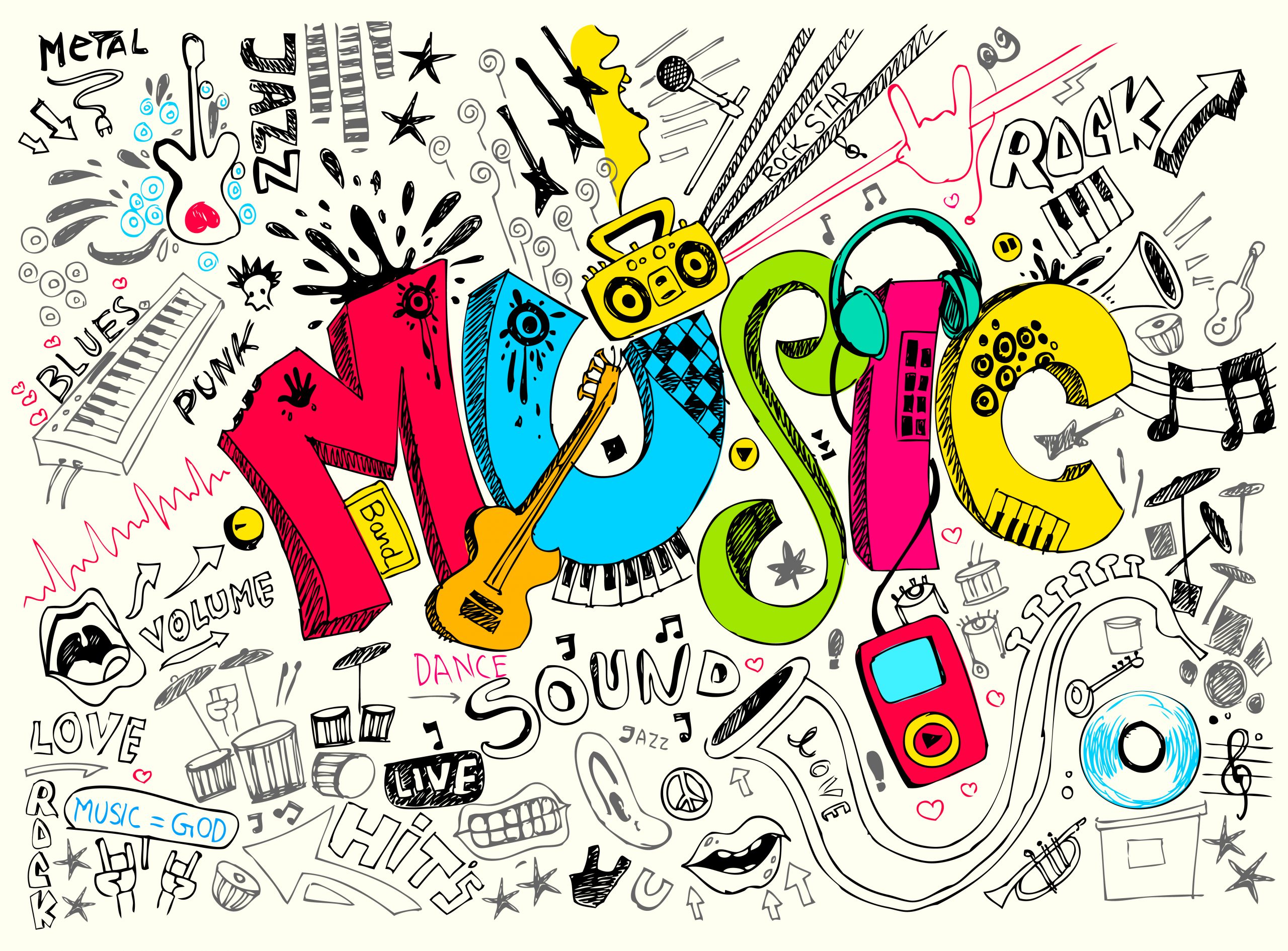 Colorful Music Doodle